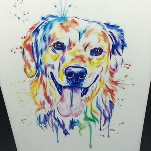 Colorful Golden Retriever Art Print 11x14 inch